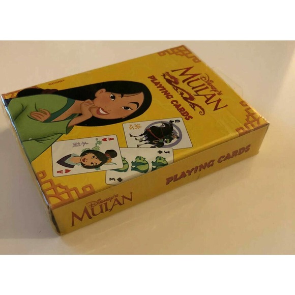 New Rare Disney Mulan Playing Cards Standard Card Deck No 485 Sealed Made in USA - Picture 3 of 6